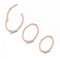 NewkeepsR 3 Pezzi-0.8mm×7/8/9mm Anello da Naso con Clip in Acciaio Chirurgico Oro Rosa,Orecchini a Cerchio Completo con Cartilagine da 20 Gauge per Uomini e Donne,Clicker con Cerniera a Scatto