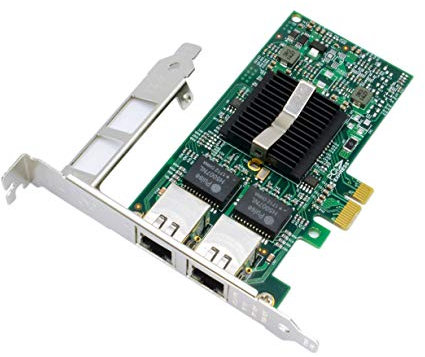 Jeirdus PCIE X1 Server Netzwerkkarte 1000M RJ45 NIC Ethernet Desktop Adapter 82576-2T-X1 Network Card