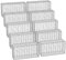 SONGMICS Gabionenkörbe, Metall-Steinkörbe mit 5 x 10 cm Maschenweite für Mauersteine, verzinkt, Steingabione Mauer, 100 x 50 x 30 cm, 10er-Set, silber GGB053V1