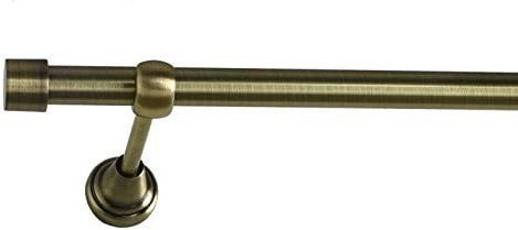 Sento 19mm Metall Gardinenstange Vorhangstange 1-läufig Messing Antik Classic Zoya 160 cm