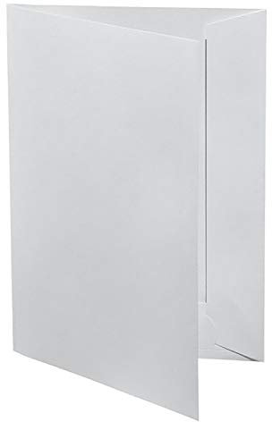 12 Stück Artoz Präsentationsmappen für DIN A4 - Lichtgrau (Grau) - gerippter Karton - 220 g/m² - 220 x 310 mm - hochwertige Bewerbungsmappen
