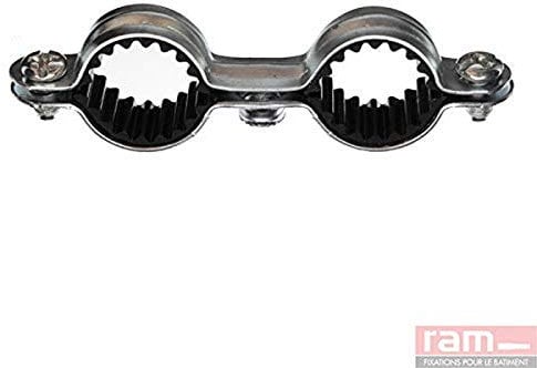Ram - Colliers Doubles Isophoniques Acier, 16mm, Boîte de 50