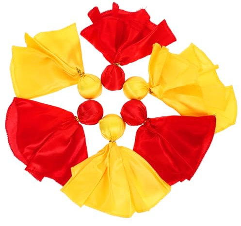 NUOBESTY 6pcs Penalty Flag Football Challenge Flags Football Referee Flag for Party Accessories (Red+Yellow)