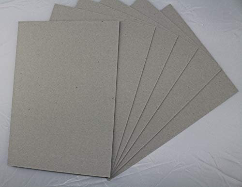 5 Stück Buchbinderpappe Graukarton Format DIN A2 (420 x 594 mm) 1,50mm starke Graupappe Sonderformate des Kartons ist auf Anfrage möglich