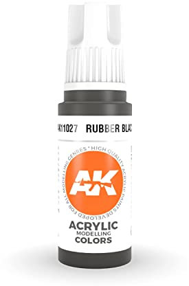 AK Interactive 3rd Gen Acrylic Rubber Black 17ml