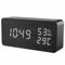 INF Digitaler LED-Wecker, digitaler Wecker, Reisewecker, Tischuhr, Uhr mit Datum und Temperatur, schwarzes Holzdesign