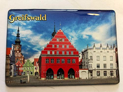 generisch Greifswald Mecklenburg -Vorpommern-Souvenir-Kühlschrankmagnet Fridge Magnet 161004Reiseandenken