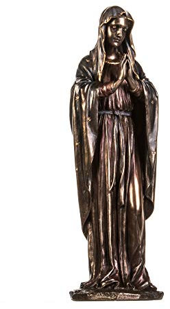 BeautifulGreekStatues Statue der Jungfrau Maria Madonna aus kaltgegossener Bronze, 30 cm