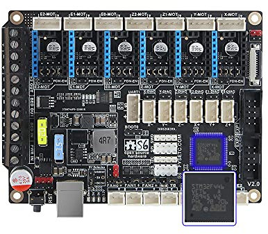 FYSETC S6 V2.0 - Placa base para impresora 3D, 32 bits, 3 extrusoras/fan, con/sin TFT, 180 MHz (S6 V2.0 + TFT de 5 pulgadas)