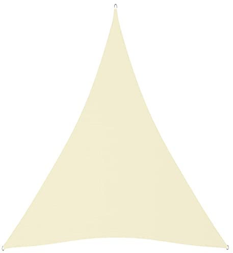 vidaXL Sonnensegel Wasserfest Sonnenschutz Windschutz Sonnendach UV Schutz Garten Terrasse Balkon Oxford-Gewebe Dreieckig 4x5x5m Creme