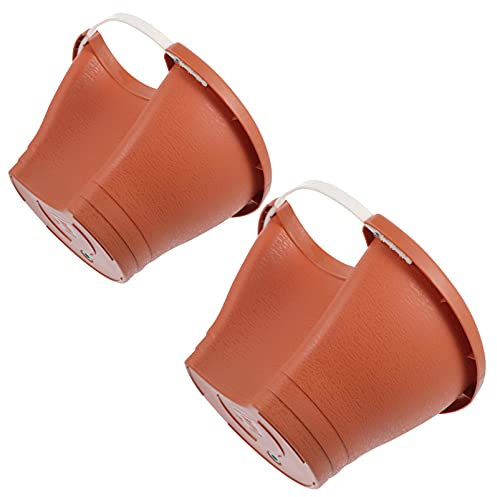 Happyyami 2stücke Hängende Blumentöpfe Wandblumentöpfe Für Pflanzen Langlebige Kunststoffblumentöpfe Für Balkon Und Garten-Dekoration Kleine Und Große Modelle