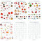 Oblique Unique® Hasen Sticker Dickes Häschen Aufkleber im Retro Vintage Style Selbstklebend als Verzierung Dekoration zum Scrapbooking Basteln