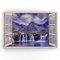 Estika - Leinwand Bilder Fensterblick - Wasserfall, Berge - 120x80 cm - 1 teilige Wandbilder, Bild auf Leinwand, Modern Deko für wohnzimmer schlafzimmer - Natur Landschafts bilder - 5971A_1B