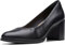 Clarks Women's Freva55 Court Pump, Black Leather, 6.5 UK