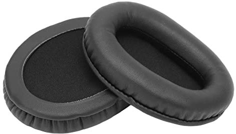 Annadue 1 Pair Round Ear Pads Replacement Earpads Premium Leather Sponge Ear Cushions for Kingston HyperX Cloud Flight Wireless Gaming Headset