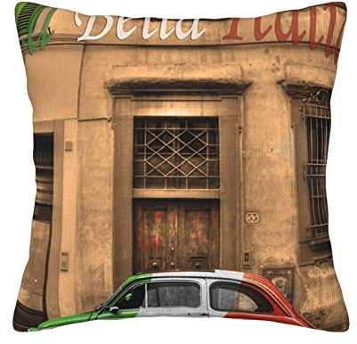 ASEELO Schöner italienischer Kissenbezug, quadratisch, Heimdekoration, für Sofa, Outdoor, Garten, Bett, Couch, Kissen 30/40/45/50 cm