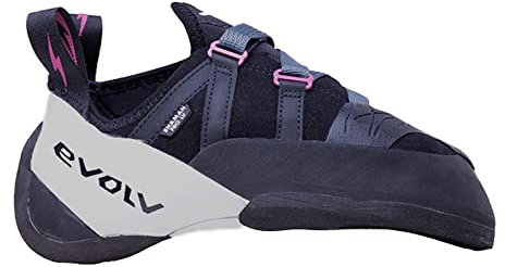 Evolv Damen Shaman Pro LV Kletterschuhe, Black-Beet red, UK 4