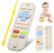 Baby Beißspielzeug, Fernbedienung Beißring, Silikon Zahnungshilfe Baby BPA-frei, Zahnen Nursing Zubehör für 3+ Monate Babe (Weiss)