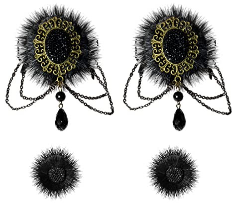 Aabellay Damen Fingerlose Spitzen Handschuhe Gothic Victorian Armbänder Retro Spitze Steampunk Gear Armkette Steampunk Armbänder Set Vintage Opern Handschuhe Halloween Braut Zubehör 1 Paar - S093