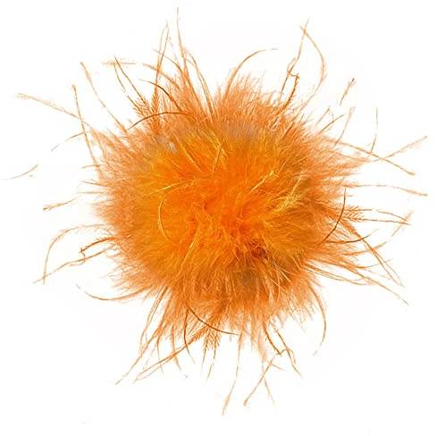 Slakerbe Brosche Pin damen, Feder Brosche Flauschige, Mehrfarbig, Kleidung Brosche Hut Dekorative für Party Stage Performance, Orange