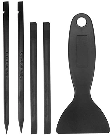 sourcing map 5in1 Set Electronics Repair Tool Kit, Plastic Pry Bar Removal for Screen Glue Removal Black