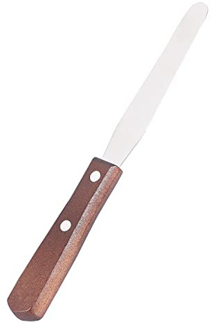 Waxing Spatula, Metal Wax Mixing Knife Applicator Wood Handle Hair Removal Tool