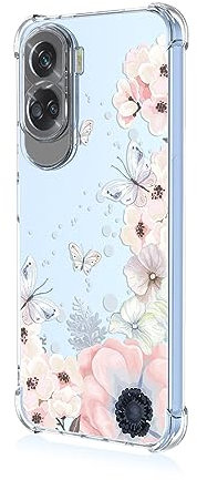 BORYA Funda para Honor 90 Lite 5G, Transparente Ultradelgado Suave Sedoso Silicona Carcasa, Antigolpes TPU Bumper Estuche, Elegante Simple Caso, A48