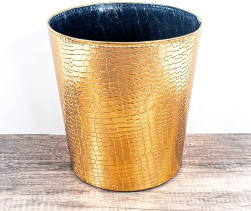 keivmlvt 10 Liter Mülleimer aus PU-Leder - Hochwertiger Handwerksmüllkorb,keine Leckage,Moden - Ideal für Büro, Kinderzimmer und Schlafzimmer