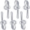 Hooks Pencil Pleat Heavy Duty Silver Hooks Metal Header Tape Drapery Hooks for Pencil Pleats Window Pack of 20