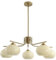 KCO Lighting Modern Brushed Gold Kronleuchter 5 Lichter Glaskugel Mitte Jahrhundert Messing Sputnik Esszimmer Leuchte Küche Insel Beleuchtung
