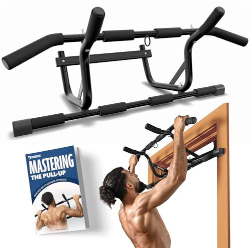 DMoose Klimmzugstange für Tür – Maximale Tragkraft 158,8 kg, Klimmzugstange für Krafttraining, Heim-Fitnessgeräte mit kompletter Installationsanleitung (evtl. nicht in deutscher Sprache)