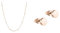 Liebeskind Halskette und Ohrringe LJ-0485-E-05 - Damen Ohrstecker Edelstahl Roségold, One Size
