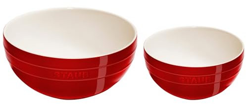 STAUB 1029123 Lot de 2 ramequins imbriqués en céramique Cerise