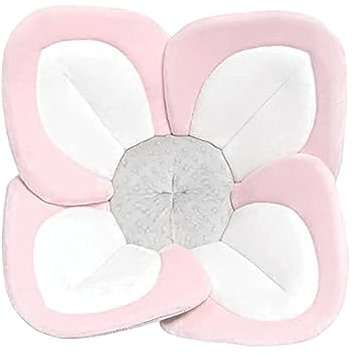 BEALIFE Baby Badewannen Blumen Sorgen für EIN sicheres und entspannendes Badeerlebnis. Stoff Baby Badesitz, Netz Sitzmatte, Badewannenkissen, Rosa Seite, 80cm
