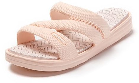 JOMIX Ciabatte Donna Estive Pantofole Gomma Morbide Slippers Comode Leggere da Casa Mare Spiaggia SD9204 Rosa, 36