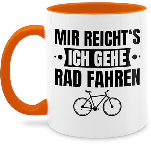 Tasse Tassen 325ml - Radsport - Mir reichts ich gehe Rad fahren - Fahrrad Fahrradfahren Geschenk Radfahrer Lustige Radfahren Bicycle - 325 ml - Orange - geschenke für fahrradbegeisterte rennrad