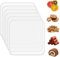 6 Pack Silicone Dehydrator Trays for Liquids, Fruit Leather Trays for Dehydrator, Non-stick Silicone Dryer Mats with Edge,Reusable Dryer Sheet for Jerky, Fruit, Meat, Herbs (11 * 11″)