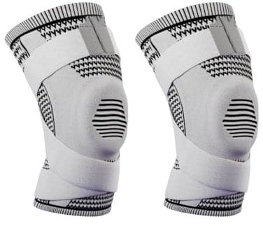MEIION norelie AktivLife 2.0,Kniebandage für Herren und Damen - Rutschfeste, Atmungsaktive Knieorthese für Sport und Krafttraining Unisex，2 Stück，XXL-101-120 kg