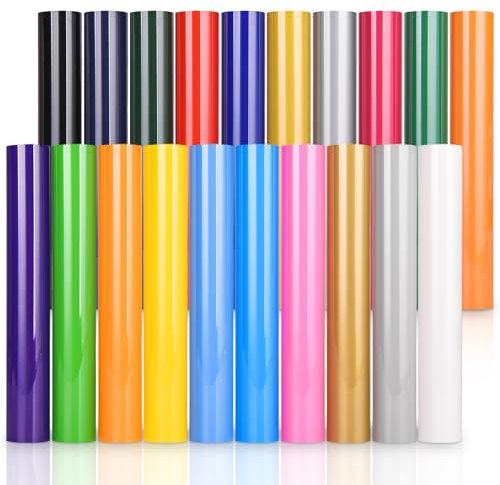 IModeur 20 Blatt Plotterfolie Textil Set - 30,5 x 20 cm Flexfolie Plotter Textil für Cricut Maker, Kleidung, Hosen, andere Stoffe