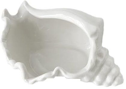 Pcivzxam 1 PCS Porte-Bougie Photophore en Céramique Blanc Coquillage, Porte- en Forme de Coquillage, Plateau à en Céramique Blanc sur Le Thème de la Plage Océanique.