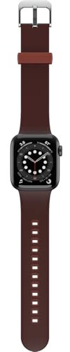 Correa de Reloj OtterBox para Apple Watch Series 10/9/8/7/6/SE 2.ª gen/SE 1.ª gen/5/4-40mm/41mm/42mm, Correa de Silicona de Tacto Suave y Resistente al Desgaste para Apple Watch, Marrón/Rojo