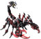 ToyGhillied 3D Metall Puzzle Modellbausatz, DIY 3D Puzzle Mechanisch Skorpion Modell, 200 Teile Steampunk Metall 3D Modell DIY Ornament für Erwachsene (Schwarz Rot)