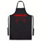 multifanshop Grillschürze - Frankfurt - Herzschlag - Druck rot - Schürze Größe one size schwarz