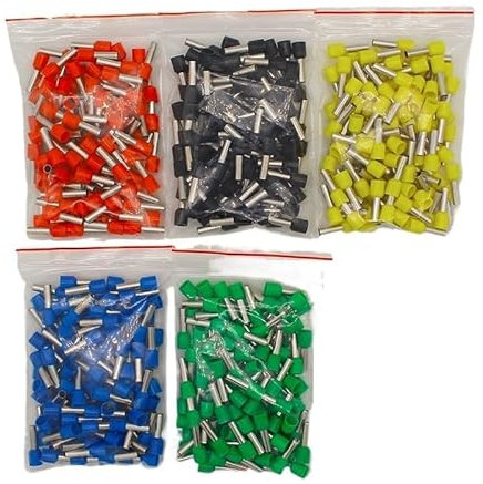 XFZJCHAP E6012 Rohr-Isolierklemmen, 6 mm2, 100 Stück/Packung, Kabel-Draht-Stecker, isolierende Crimp-Klemme, isolierter Stecker (5)