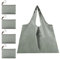 ADERTOS 4 Stück Einkaufstasche Faltbar Einkaufsbeutel mit henkel Grau Stofftasche Oxford stoffbeutel 53 x 40cm Groß Stofftragetaschen Tragetasche Waschbar Shopping Bag mit Karabiner für Einkauf