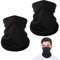 HLMYER 2 Pcs Snoods for Men,Breathable Neck Warmer Men,Elastic Neck Scarf,Mens Snood,Winter Windproof Neck Scarf for Boys Girls Winter Outdoor Sport Run Protection(Black)