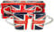Great Britain Flag Souvenir Twin Pack Mug Set | Union Jack Coffee Mugs with Heart-Shaped Handles | Intricate Ceramic Design, Set of 2 – Perfect Tea & Travel Gift