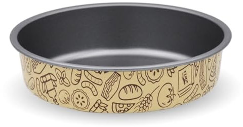 OPIROS Bandeja de aluminio antiadherente para cocinar en freidora de aire Airfryer y horno (redonda, 22,8 cm)