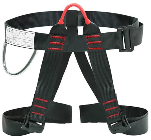 Gear Outdoor-Gurt: halber Körpersicherheits-Klettergurt, Abseilgeschirr, verstellbar, Uni, Schutzausrüstung für Feuerrettung, Bergsteigen, Arbeit