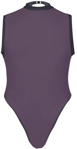 Oil Shiny Leotard for Men Sleeveless High Cut Glossy Bodysuit Super Elastic Muscle One Piece Bodysuit Vest